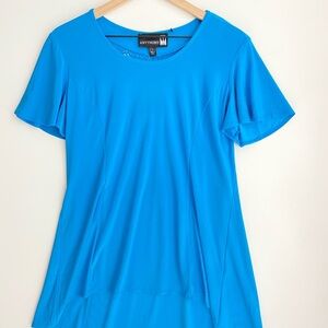 Antthony High-low Tunic Blue Blouse, Size‎ L, NWT